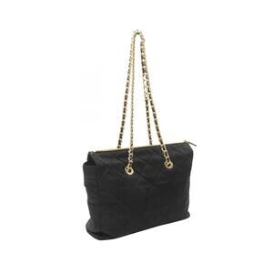 Prada Re Edition Chain Nylon Tote Bag Saffiano Leather Black